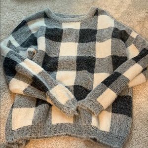 Buffalo check sweater